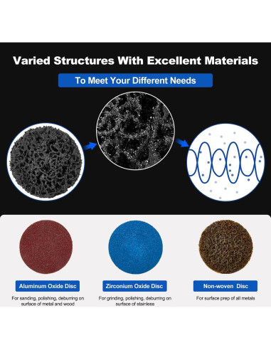 136 Discos de Lijado 2" Elechiakan para Amoladora y Taladro