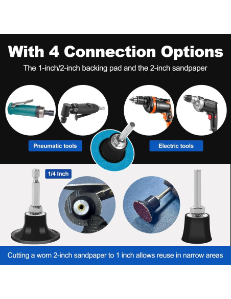 136 Discos de Lijado 2" Elechiakan para Amoladora y Taladro