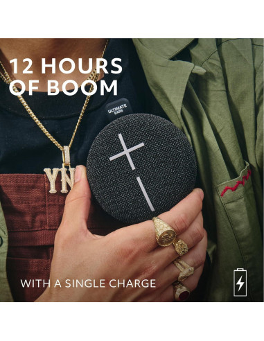 Altavoz Bluetooth Ultimate Ears MINIROLL Impermeable 12h Negro