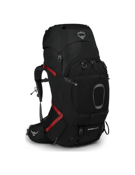 Mochila de senderismo Osprey Aether Plus 70L negra S/M