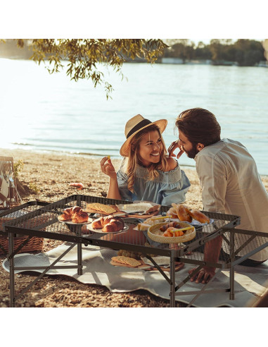 Mesa Plegable WildFinder 3x2 Pies Ajustable para Camping