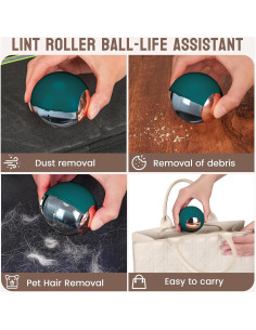 Rodillo de Pelusa QNBRW Lavable y Reutilizable Verde 2