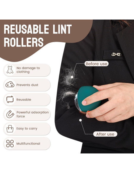 Rodillo de Pelusa QNBRW Lavable y Reutilizable Verde