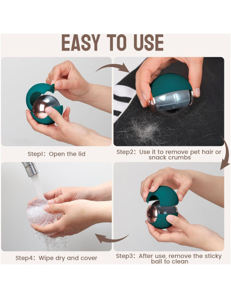 Rodillo de Pelusa QNBRW Lavable y Reutilizable Verde