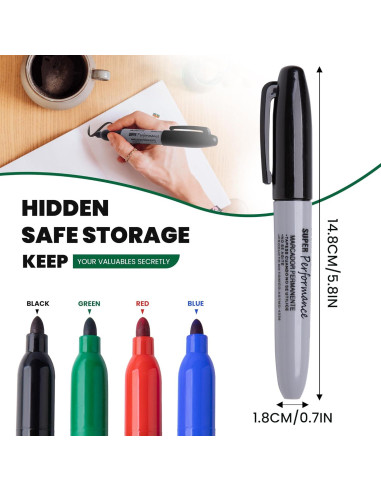 Bolígrafo Falso BARGIFTS Caja de Seguridad Oculta Negra