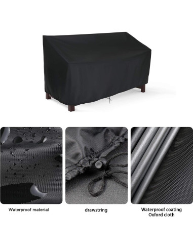 Cubierta para banco de jardín Hengme 133x82x87 cm impermeable
