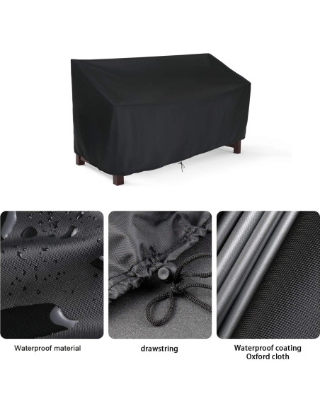 Cubierta para banco de jardín Hengme 133x82x87 cm impermeable