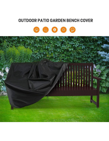 Cubierta para banco de jardín Hengme 133x82x87 cm impermeable