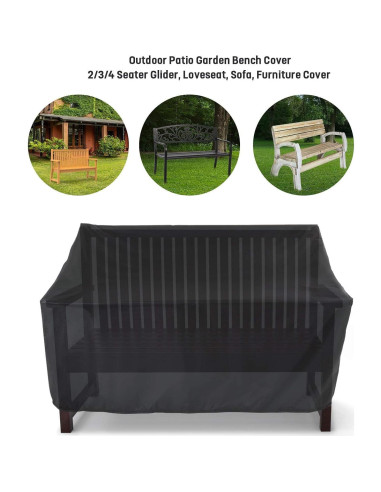 Cubierta para banco de jardín Hengme 133x82x87 cm impermeable