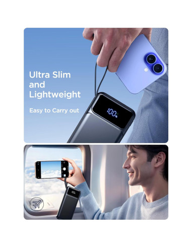 Banco de Energía Aioneus 10000mAh Carga Rápida 22.5W 6 Salidas