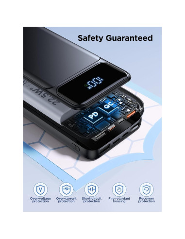 Banco de Energía Aioneus 10000mAh Carga Rápida 22.5W 6 Salidas