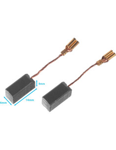 2 Piezas Cepillos de Motor de Carbono HALLMERS 14mm 2