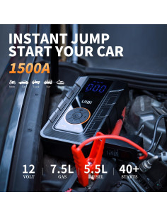 Arrancador de Batería UIBI X3 1500A con Compresor 150PSI 2