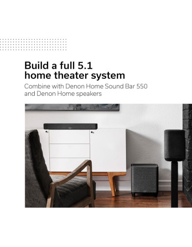 Subwoofer Denon Home 8" Inalámbrico para Sonido Envolvente