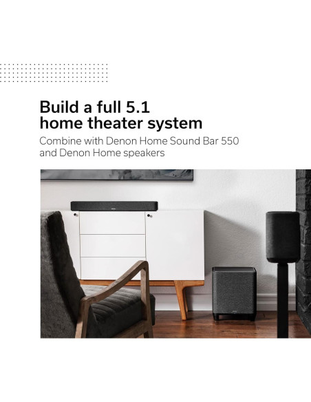 Subwoofer Denon Home 8" Inalámbrico para Sonido Envolvente