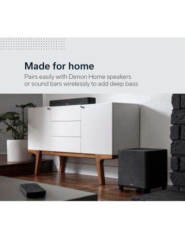 Subwoofer Denon Home 8" Inalámbrico para Sonido Envolvente