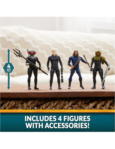Paquete de Isla Volcánica Aquaman Spin Master - 4 Figuras 10.16 cm
