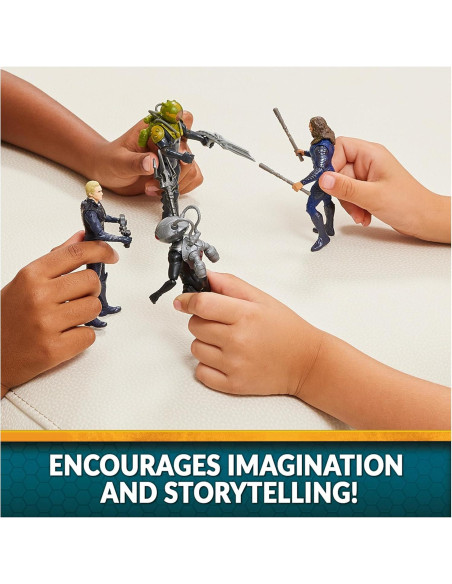 Paquete de Isla Volcánica Aquaman Spin Master - 4 Figuras 10.16 cm