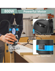Router Eléctrico de Madera COLFULINE 800W 6 Velocidades 2