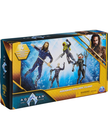 Paquete de Isla Volcánica Aquaman Spin Master - 4 Figuras 10.16 cm