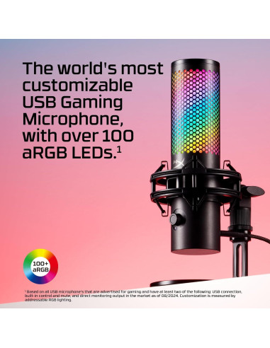Micrófono USB HyperX QuadCast 2 S RGB para streaming