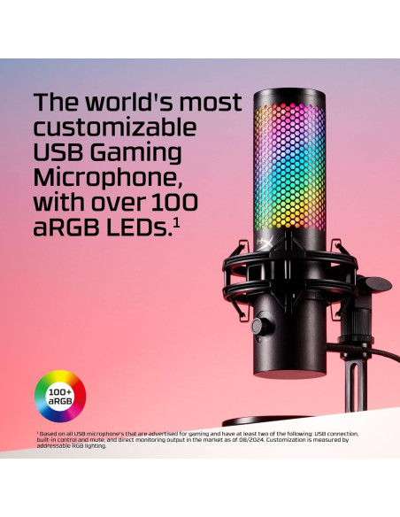 Micrófono USB HyperX QuadCast 2 S RGB para streaming Micrófono USB HyperX QuadCast 2 S RGB para streaming