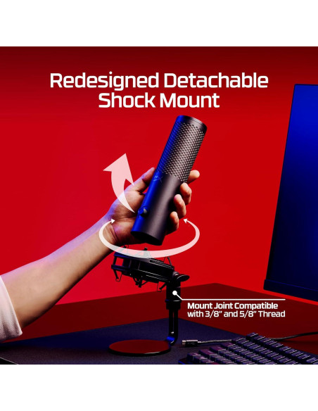 Micrófono USB HyperX QuadCast 2 S RGB para streaming Micrófono USB HyperX QuadCast 2 S RGB para streaming