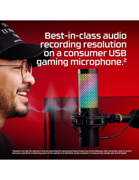 Micrófono USB HyperX QuadCast 2 S RGB para streaming Micrófono USB HyperX QuadCast 2 S RGB para streaming