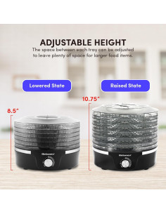 Deshidratador Elite Gourmet EFD319 5 Bandejas 350W Negro 2