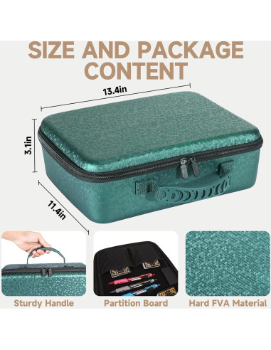 Estuche de Transporte para Dados DND Mumlicha Verde 33x24cm