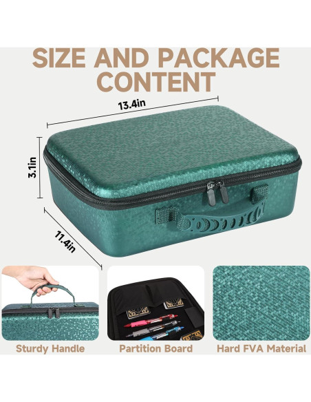 Estuche de Transporte para Dados DND Mumlicha Verde 33x24cm