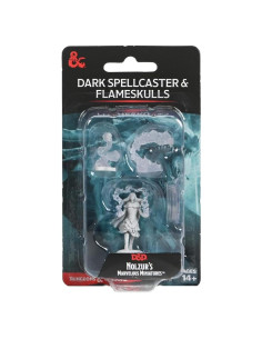 Miniaturas D&D WizKids Hechicera Oscura y Calaveras de Llama