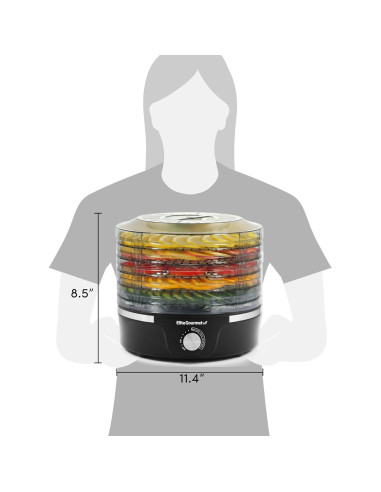 Deshidratador Elite Gourmet EFD319 5 Bandejas 350W Negro