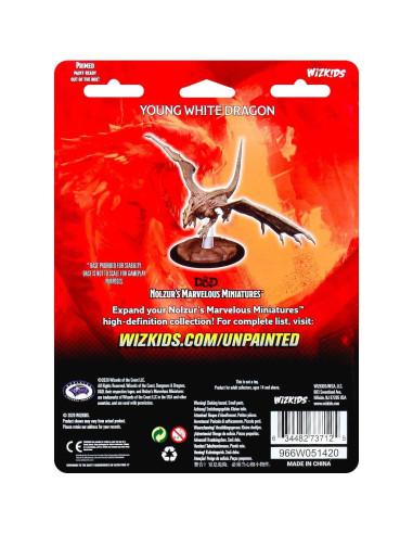 Miniatura Joven Dragón Blanco WizKids D&D 20x12x15cm