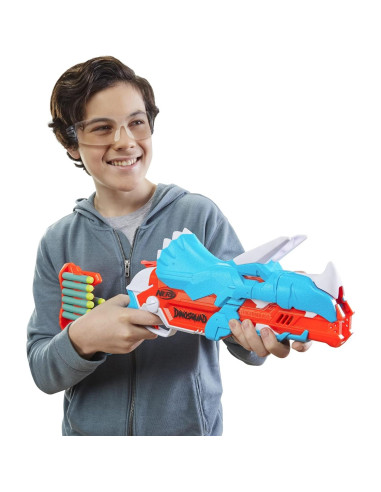 Nerf DinoSquad Tricera-Blast Blaster 3 Dardos 12 Dardos