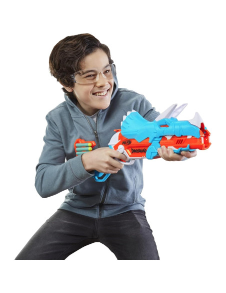 Nerf DinoSquad Tricera-Blast Blaster 3 Dardos 12 Dardos