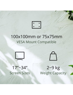Soporte de Monitor AOC AM400G - Brazo Ajustable 17 a 34" 2