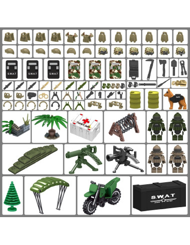 Kit de Accesorios de Armas Militares SHUANGYI 200 Piezas