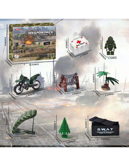 Kit de Accesorios de Armas Militares SHUANGYI 200 Piezas