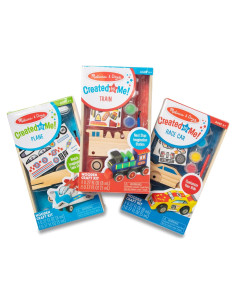 Kits de Manualidades de Madera Melissa & Doug - Avión, Tren y Auto