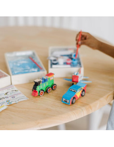 Kits de Manualidades de Madera Melissa & Doug - Avión, Tren y Auto 2