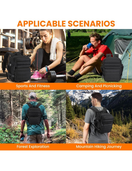 Mochila Táctica Mini Huntvp 9L Impermeable Negra