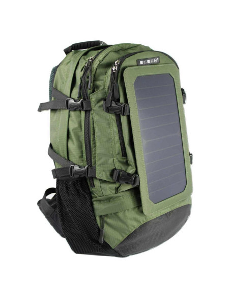 Mochila Solar ECEEN 7W Carga USB Verde Sin Batería Mochila Solar ECEEN 7W Carga USB Verde Sin Batería