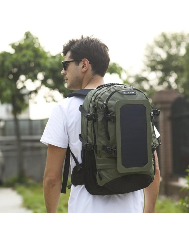 Mochila Solar ECEEN 7W Carga USB Verde Sin Batería