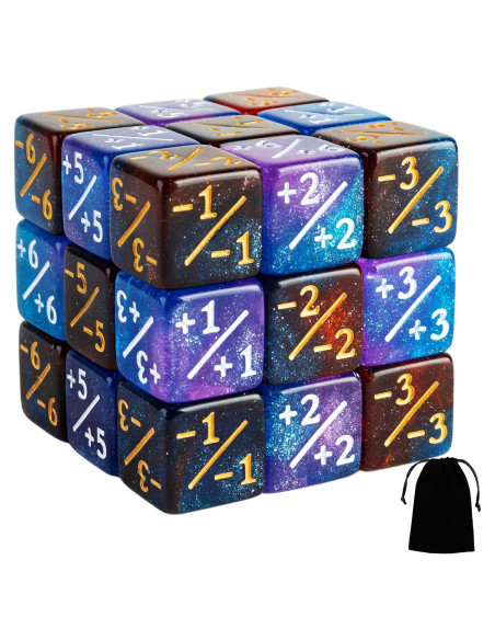 Juego de 24 Dados Contadores MTG +1/+1 LAMJAM