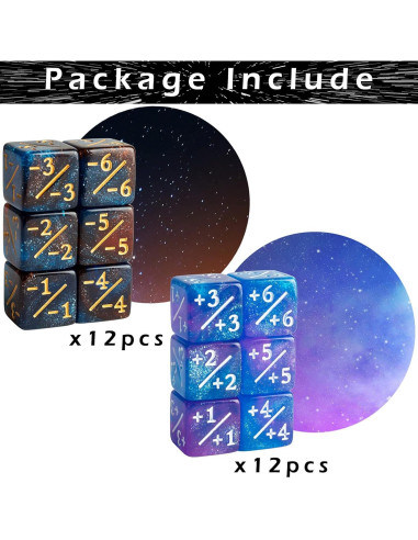 Juego de 24 Dados Contadores MTG +1/+1 LAMJAM