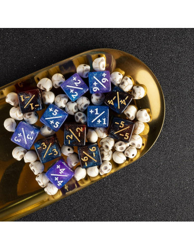 Juego de 24 Dados Contadores MTG +1/+1 LAMJAM