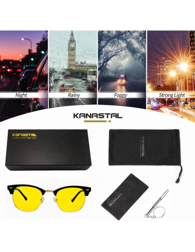 Gafas de sol KANASTAL UV400 semi sin montura para hombres y mujeres