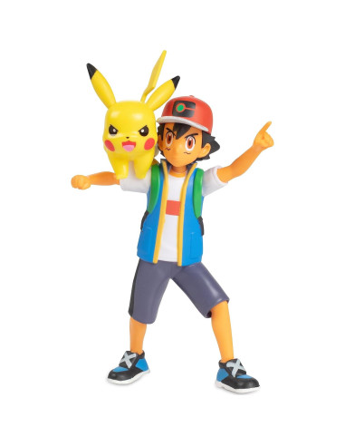 Set de Figuras Pokémon Jazwares 6 Piezas Ash y Pikachu