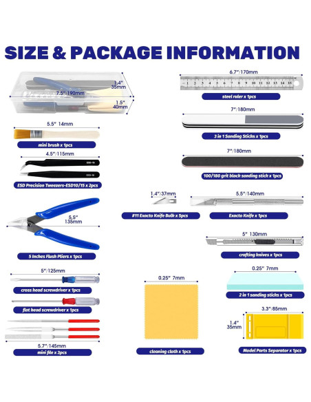 Kit de herramientas de modelismo Waltool 23 piezas para Gundam